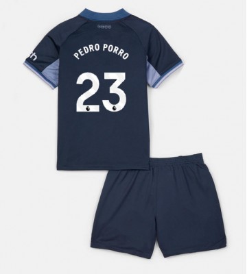 Tottenham Hotspur Pedro Porro #23 Udebanesæt Børn 2023-24 Kort ærmer (+ korte bukser)